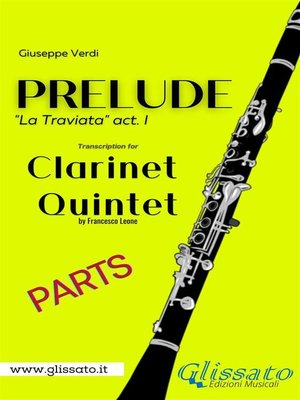 cover image of Prelude (La Traviata)--Clarinet Quintet (parts)